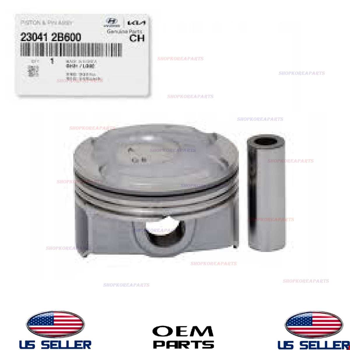 1pcs GENUINE OEM Engine Pistons & Pin Veloster Accent Rio Soul 1.6L 2012-2017
