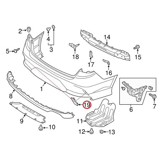 GENUINE Bumper Reflector Rear RIGHT Passenger Side ⭐OEM⭐Hyundai Sonata 2018-2019