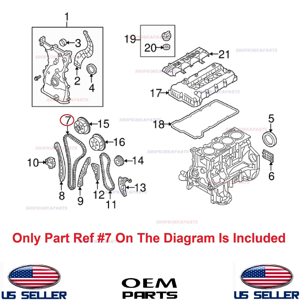 GENUINE Engine Timing Chain ⭐OEM⭐ HYUNDAI GENESIS COUPE 2.0L Turbo 2012-2016