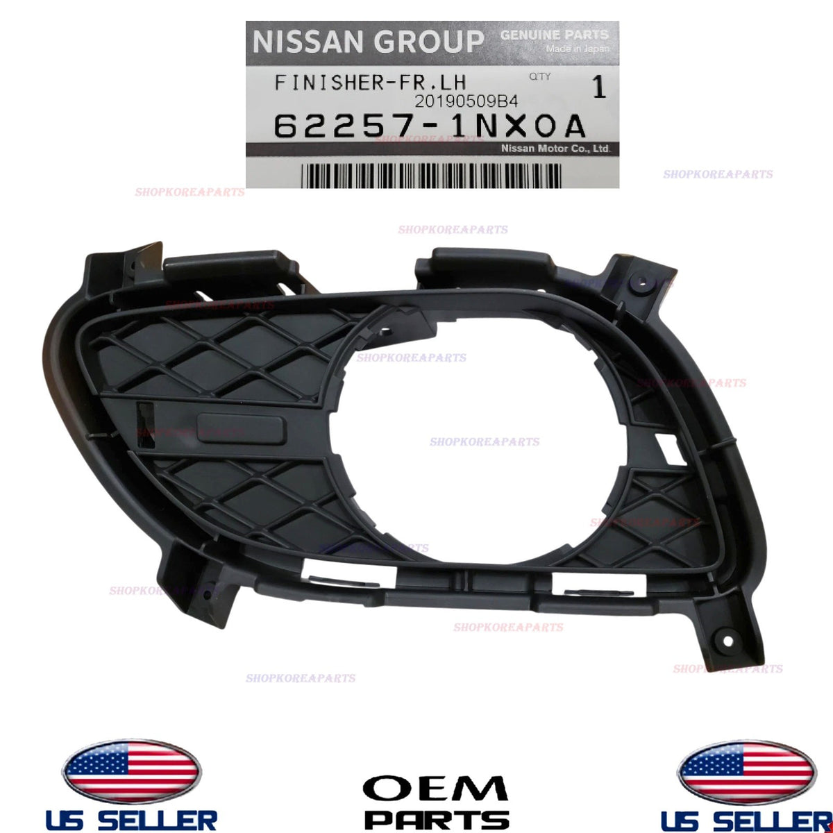 GENUINE Front Fog Lamp Bezel Cover LEFT Driver Side 2010-2013 G37 2014-2015 Q60