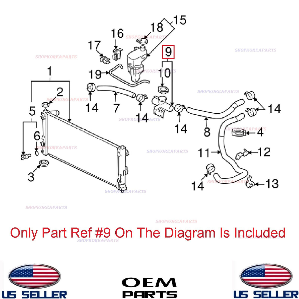 GENUINE Radiator Coolant Filler Neck with Cap OEM Mitsubishi 2.0L 2.4L 2008-2019