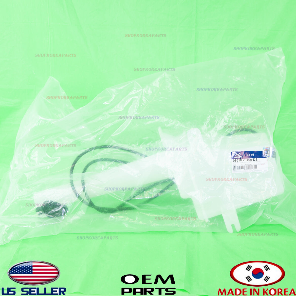 GENUINE OEM Windshield Washer Reservoir Tank & Pump 2001–2006 Hyundai Santa Fe