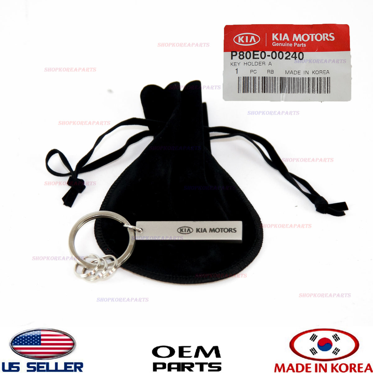 ✅GENUINE✅ "Kia Motors" Keychain Accessory Key Holder Trinket OEM P80E000240