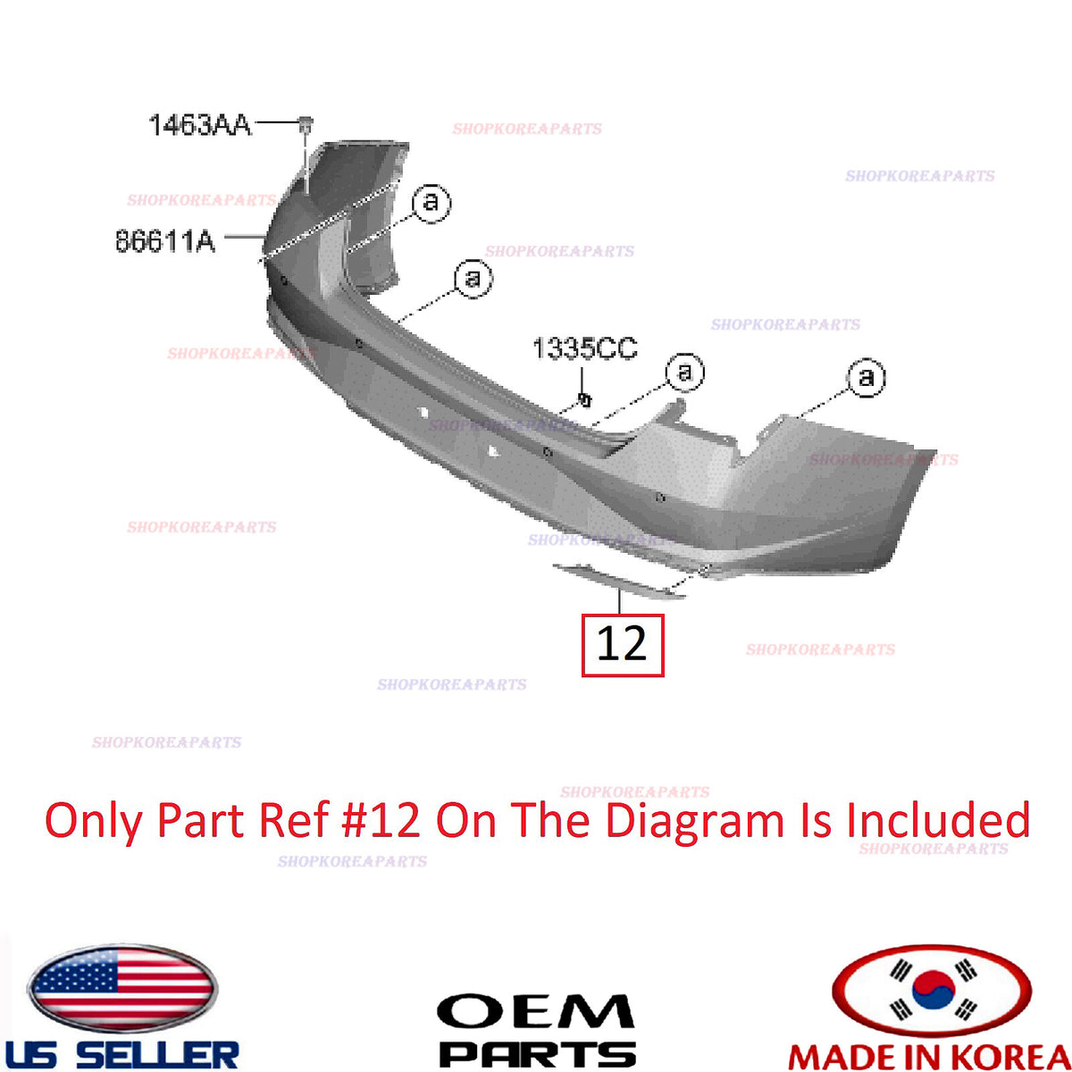 GENUINE Rear Bumper Reflector LEFT Driver Side ⭐OEM⭐ Elantra Sedan 2021-2023