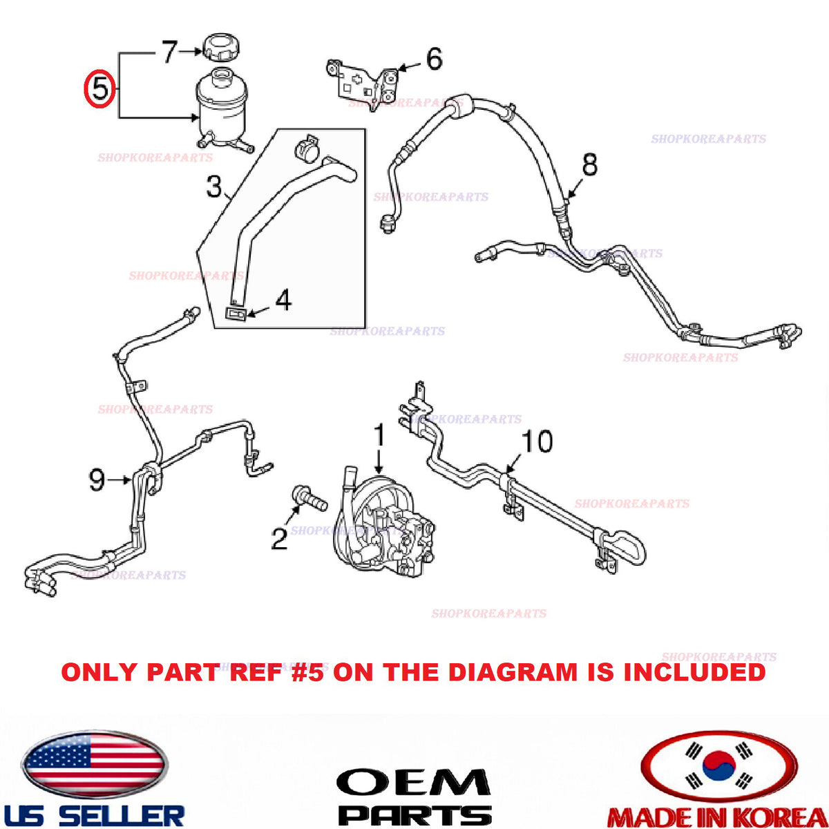 GENUINE Power Steering Reservoir Tank ⭐OEM⭐ KIA SEDONA 2015-2021 57150A1000
