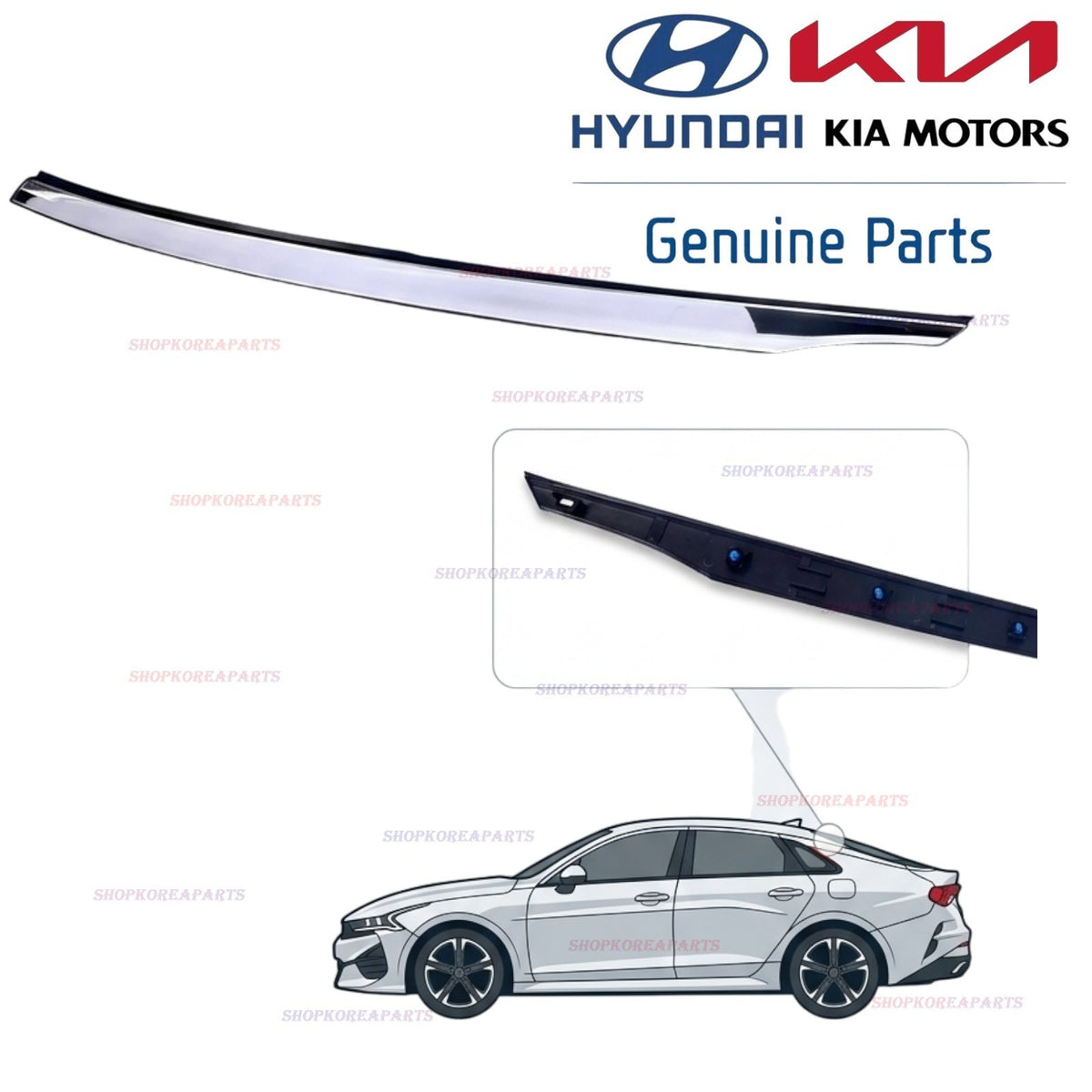 GENUINE Chrome Molding Quarter Panel Trim Rear Driver Side ⭐ Kia K5 2021-2026