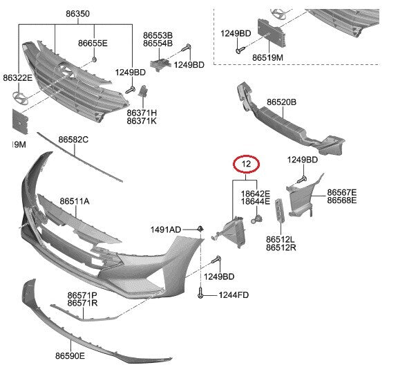 LAMP FRONT TURN SIGNAL LEFT ⭐GENUINE⭐ HYUNDAI ELANTRA SEDAN 2019-2020