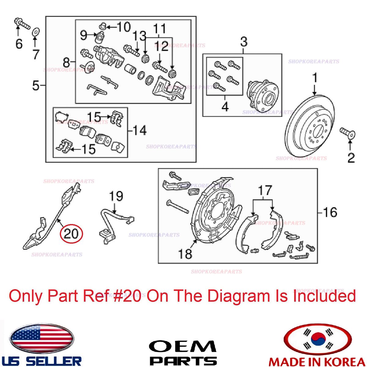 GENUINE ABS Wheel Speed Sensor Cable Rear LEFT Driver Side OEM KIA SEDONA 15-21