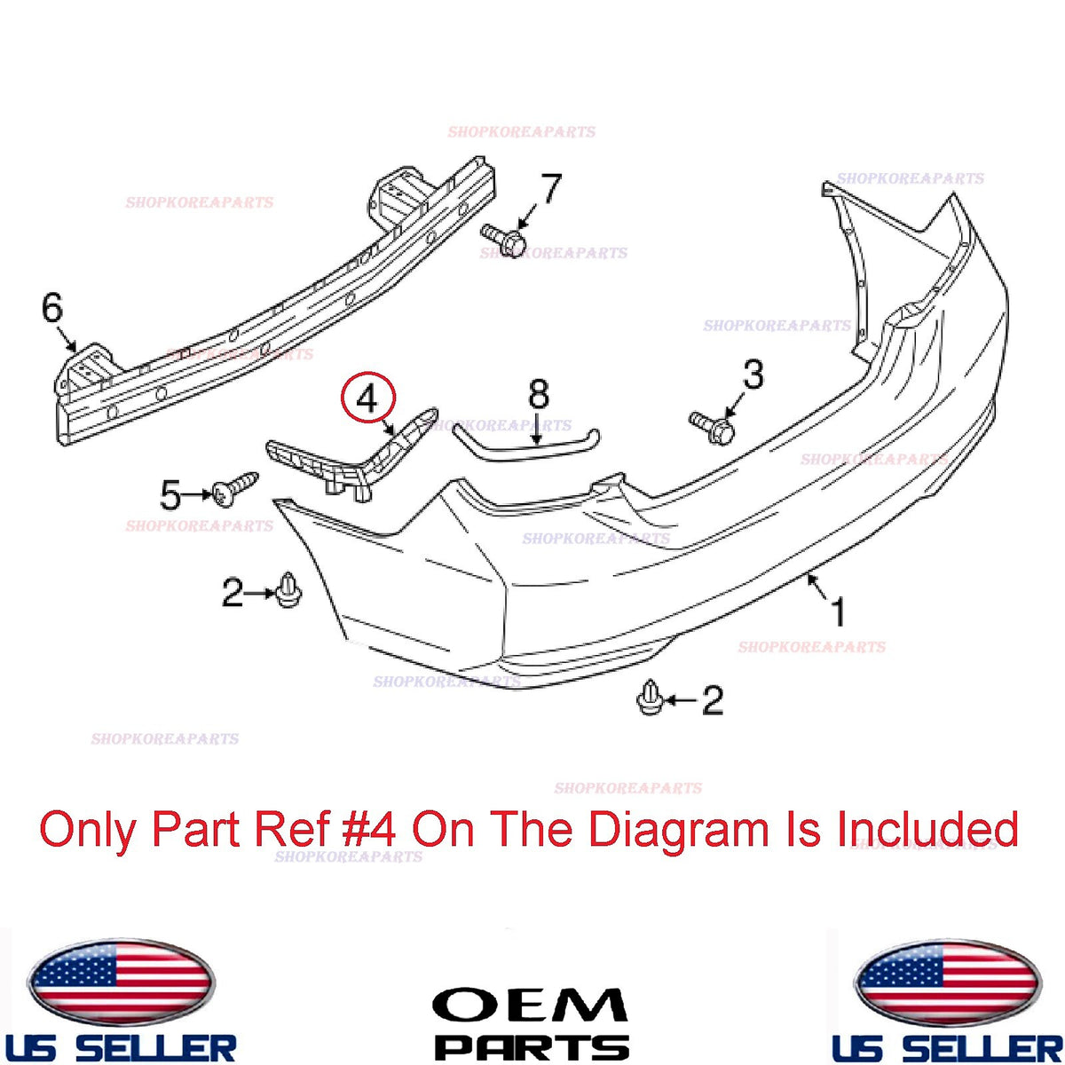 GENUINE Rear Bumper Bracket LEFT Driver Side OEM Mitsubishi Mirage G4 2017-2024