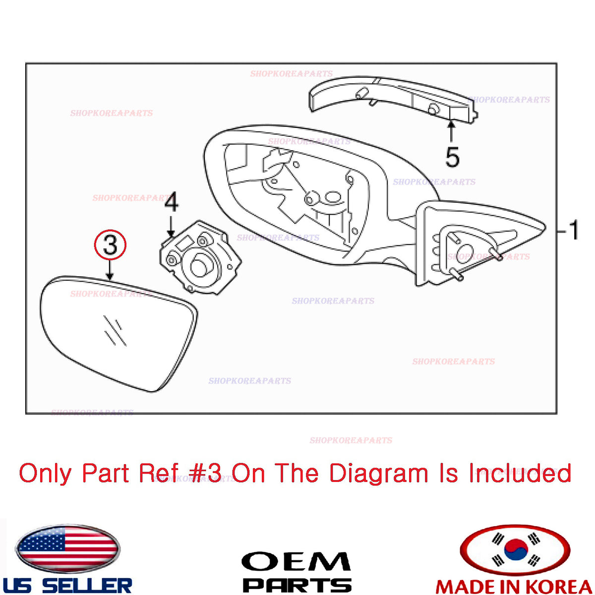 GENUINE Outside Mirror Glass Heated RIGHT Passenger Side⭐OEM⭐ KIA OPTIMA 2011-15