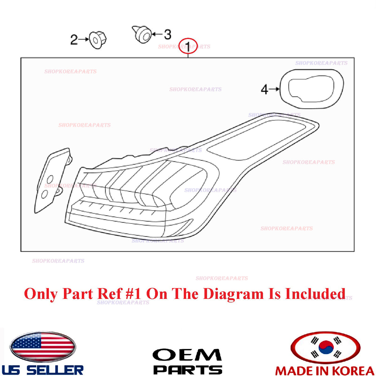 GENUINE Outer Full Led Rear RIGHT Pass. Side Tail Lamp ⭐OEM⭐ GENESIS G80 2018-20
