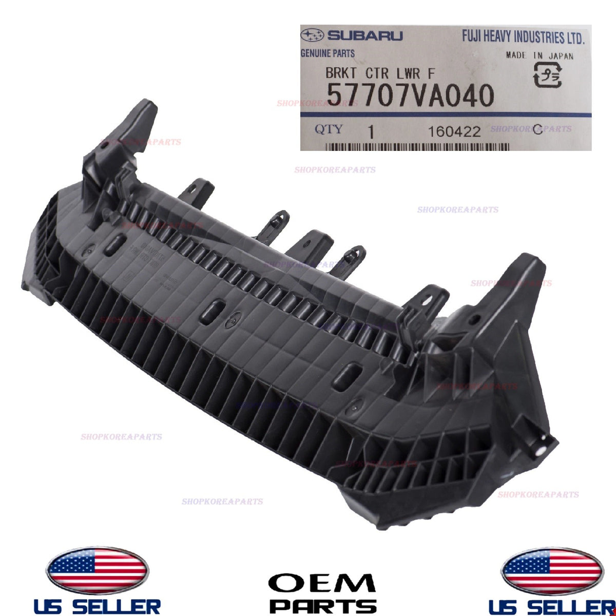 GENUINE Front Bumper Cover Lower Bracket 2015-2021 Subaru WRX STI 57707VA040