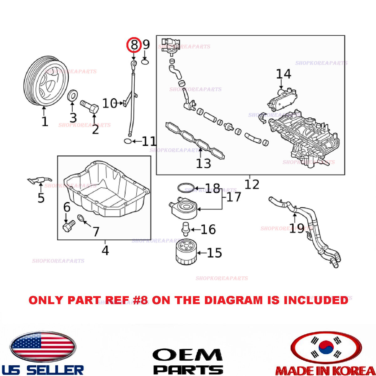 GENUINE Engine Oil Level Dipstick OEM⭐ HYUNDAI KIA 2.0L turbo *See compatibility