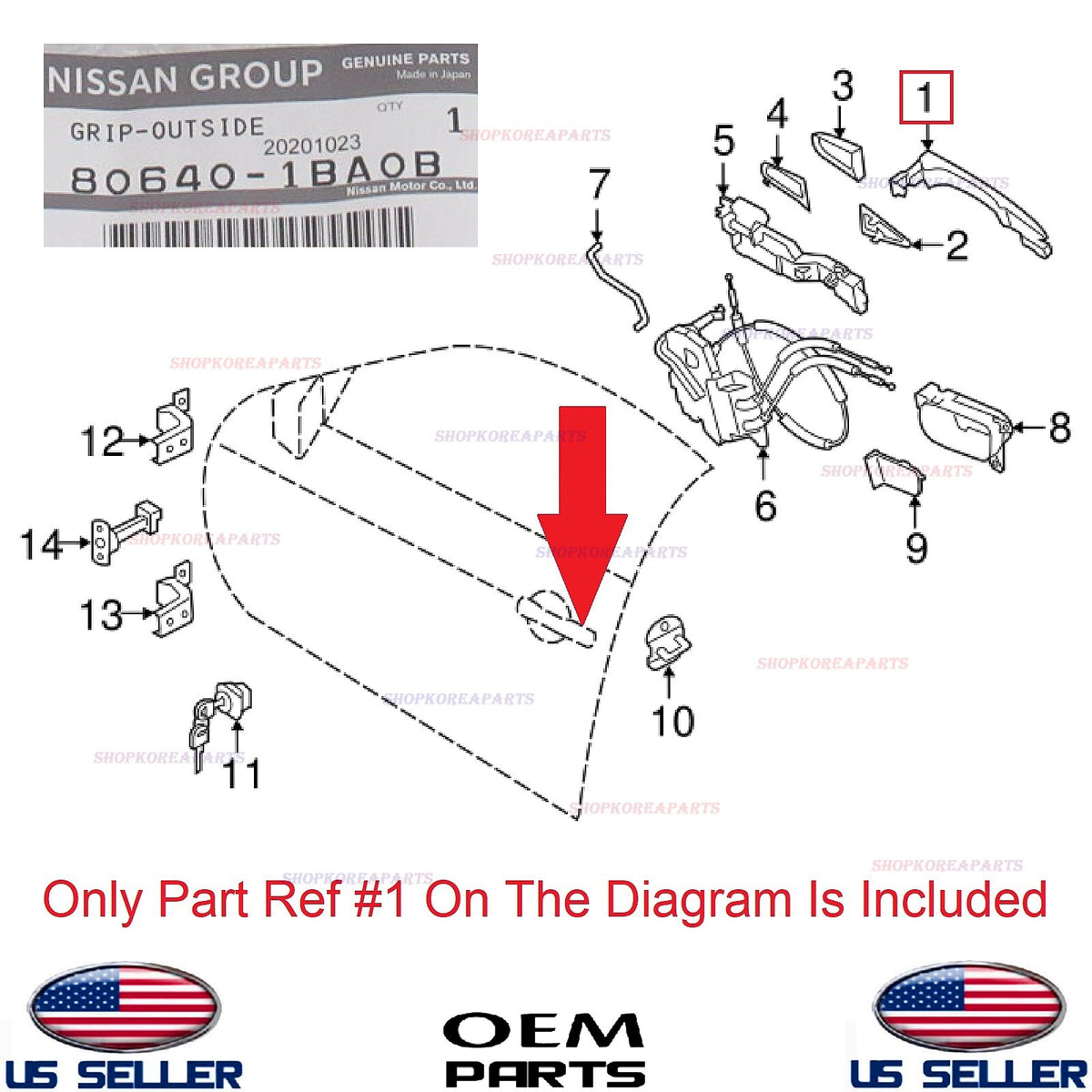 GENUINE Front Door Outside Handle LEFT RIGHT ⭐OEM⭐ Infiniti QX50 QX70 2016-2017