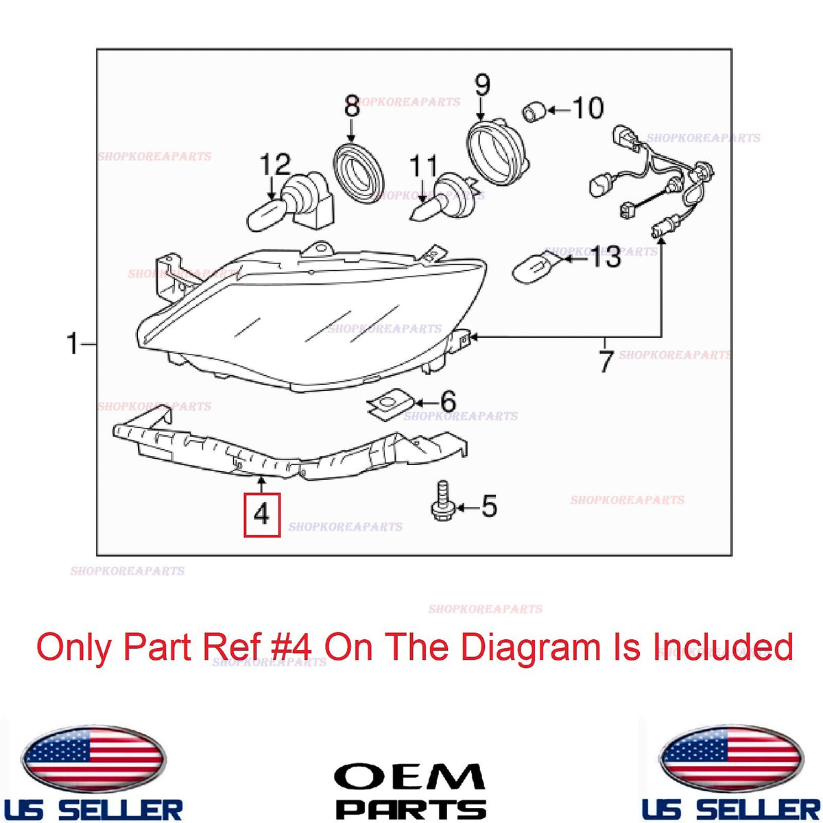 Front Headlight Lower Bracket LEFT Driver Side ⭐OEM⭐ Impreza WRX STI 2008-2014