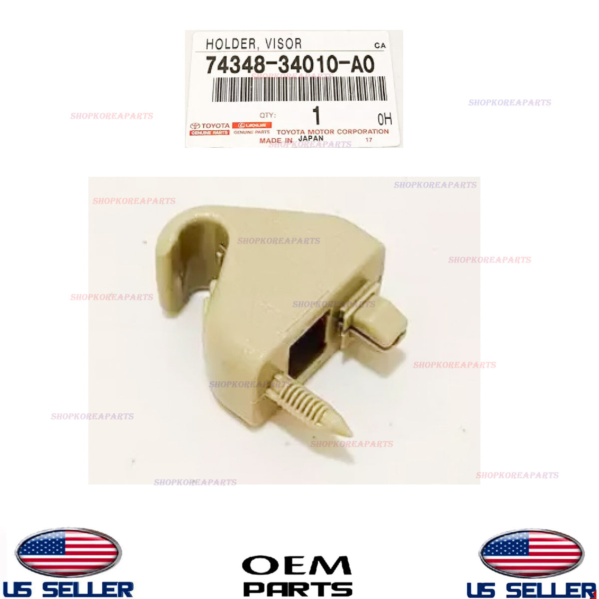 GENUINE Holder Visor IVORY 1pc ⭐OEM⭐ Toyota Tundra 4Runner Lexus GX470 *See List
