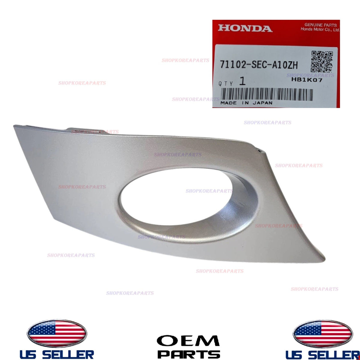 GENUINE Front Bumper Fog lamp Cover RIGHT Passenger Side 2006-2008 Acura TSX