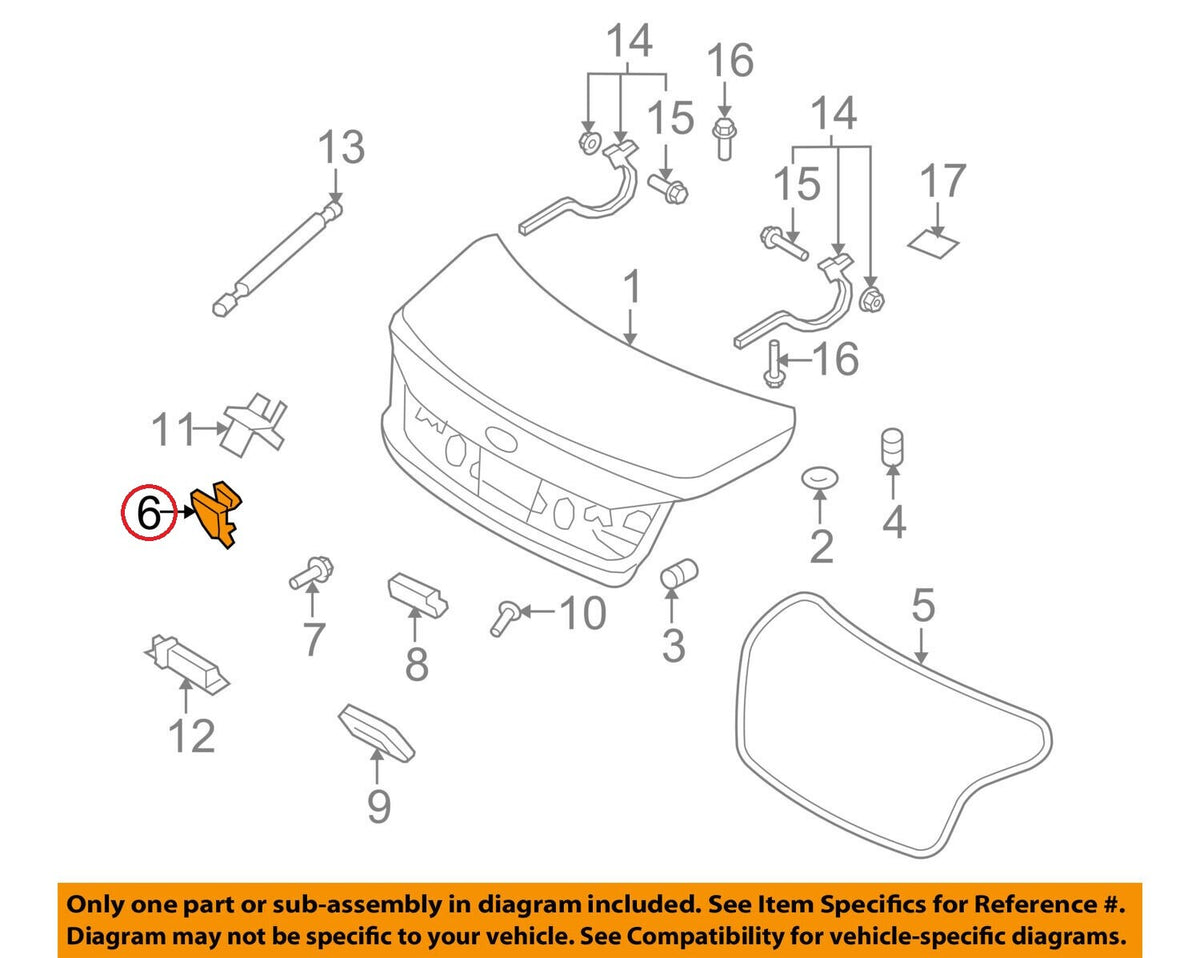 GENUINE Trunk Liftgate Lock Latch Release OEM Hyundai Genesis Sedan 2009-2014