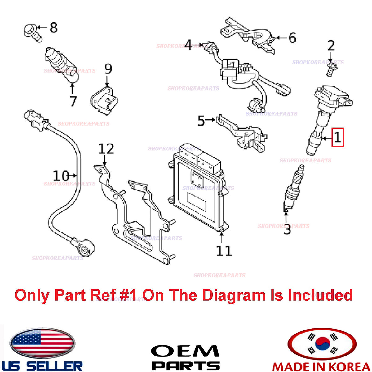 GENUINE Engine Ignition Coil ⭐OEM⭐ HYUNDAI KIA V6 3.3L 3.8L *See compatibility