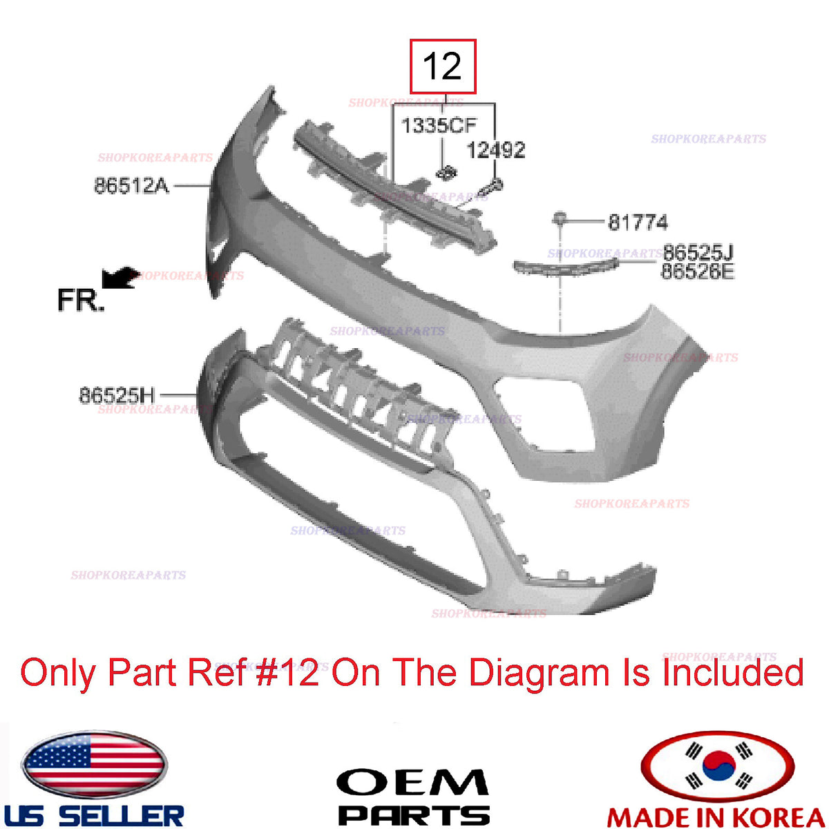 ✅GENUINE✅ Front Bumper Radiator Upper Garnish OEM Kia Soul 2020-2022 86370K0000