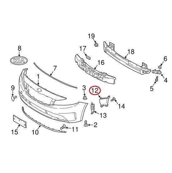 GENUINE OEM Left Driver Side Air Curtain Duct Assy 2017–2018 Kia Forte