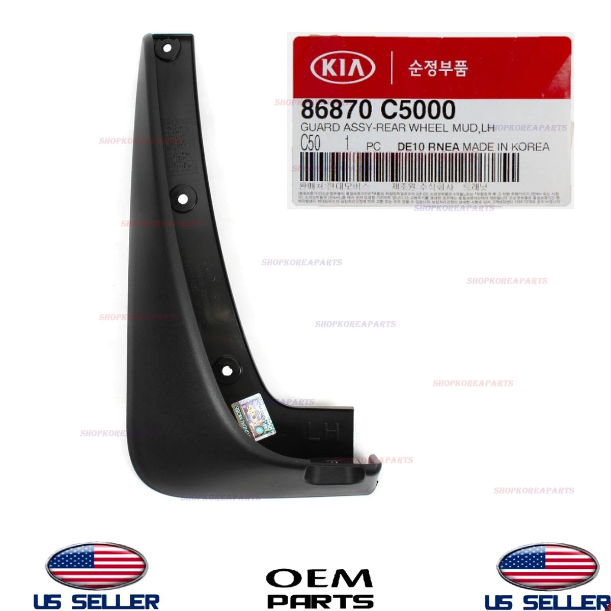 1pcs Rear LEFT Driver Side MUD GUARD FLAPS SPLASH SHIELD SORENTO 2016-2018