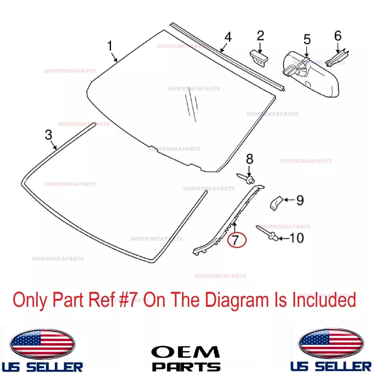 GENUINE Windshield Pillar Molding RIGHT ⭐OEM⭐ Lexus IS 2014-2025 *See List