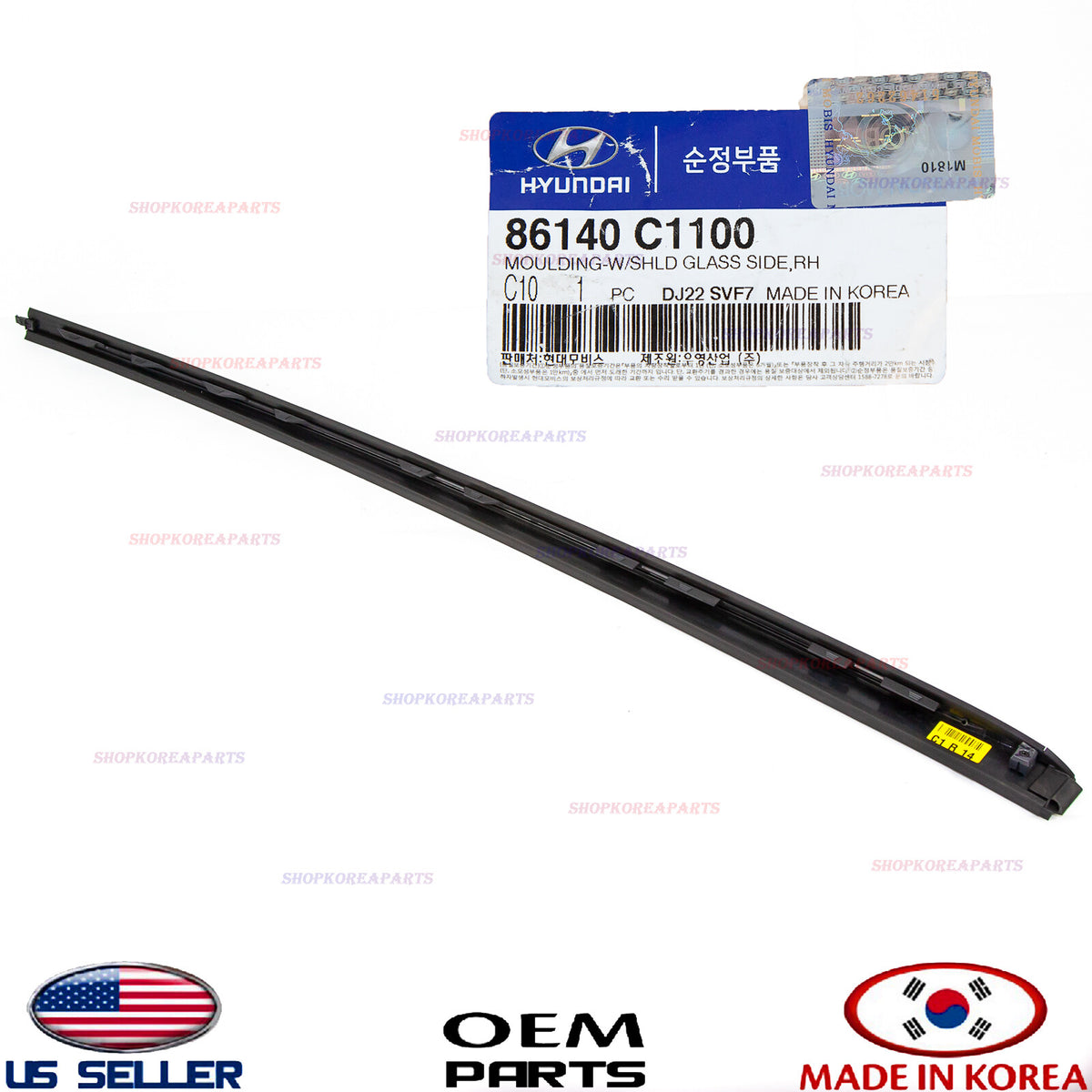 GENUINE Front Windshield Pillar Molding Passenger Side Outer OEM Sonata 2015-19