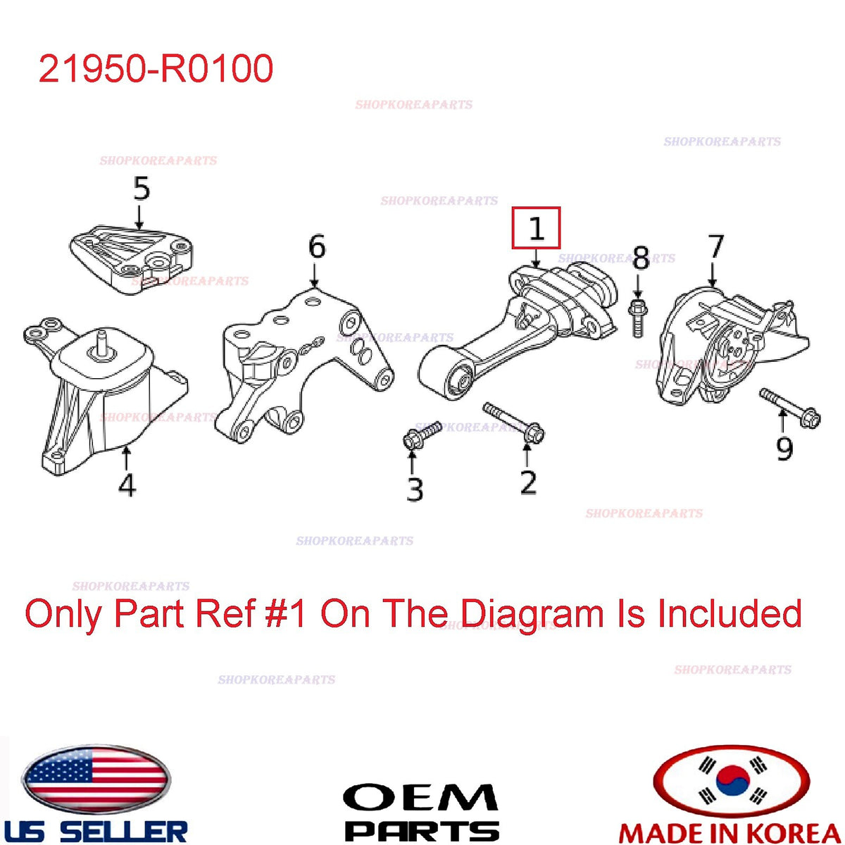 GENUINE Front Lower Engine Torque Strut Mount ⭐OEM⭐ Kia Carnival 3.5L 2022-2026