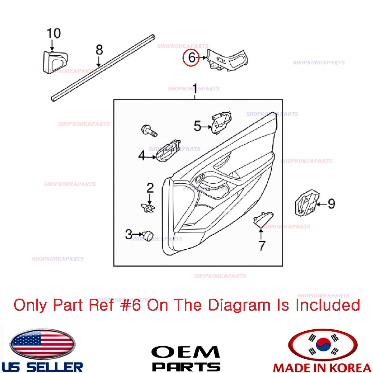 GENUINE OEM Front Left Driver Side Window Switch 2014–2016 Hyundai Elantra