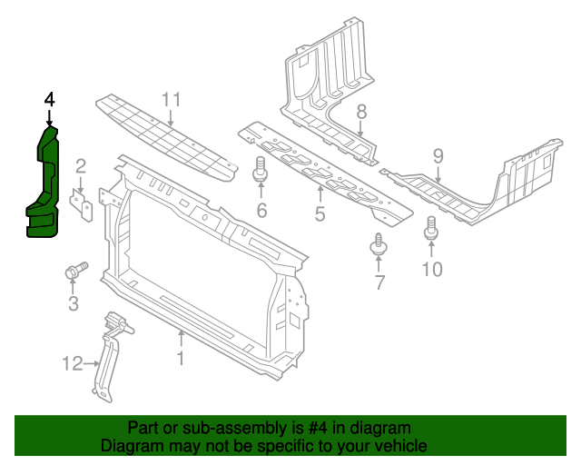 GENUINE Radiator Support Upper Guide RIGHT for 12-17 Hyundai Accent 291341R510