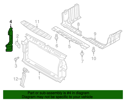 GENUINE Radiator Support Upper Guide RIGHT for 12-17 Hyundai Accent 291341R510
