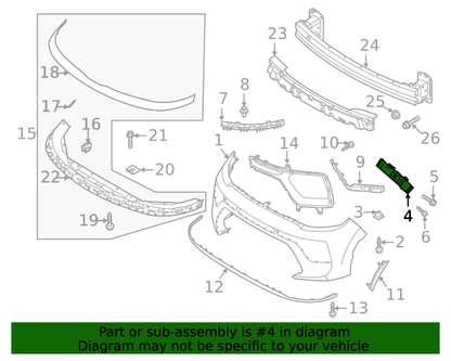 GENUINE Front Bumper Bracket RIGHT PASSENGER for 20-22 Kia Soul 86552K0000