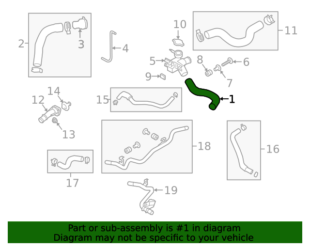 GENUINE Radiator Upper Hose for 2017-23 Elantra Veloster Forte 2.0L 25411F2050