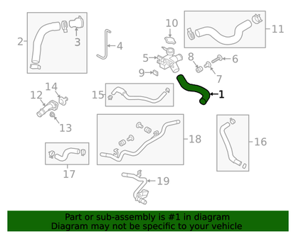 GENUINE Radiator Upper Hose for 2017-23 Elantra Veloster Forte 2.0L 25411F2050