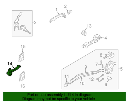 GENUINE Front Door Check LEFT DRIVER for 2014-2018 Kia Forte Forte5 79380A7000