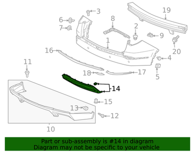 2022-2025 Acura MDX Genuine Rear Bumper Hitch Garnish OEM 71515-TYA-A00