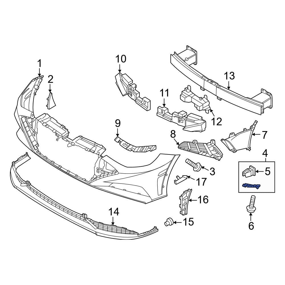 GENUINE Front Bumper Side Bracket LEFT LH for 20-23 Hyundai Sonata 86551L1000