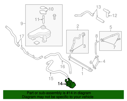 GENUINE Engine Auxiliary Water Pump for 11-13 Sonata Optima HYBRID 369103D000