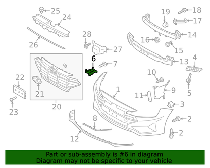 GENUINE Front Bumper Upper Bracket LEFT for 19-20 Hyundai Elantra 86555F2AA0