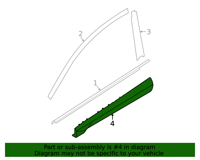 GENUINE Front Door Side Molding RIGHT RH for 22-23 Hyundai Tucson 87722N9000CA