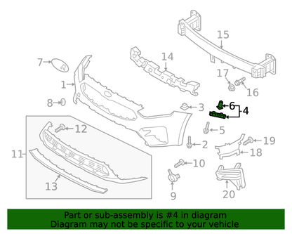 GENUINE Front Bumper Upper Side Bracket LEFT LH for 19-22 Kia Forte 86551M6500