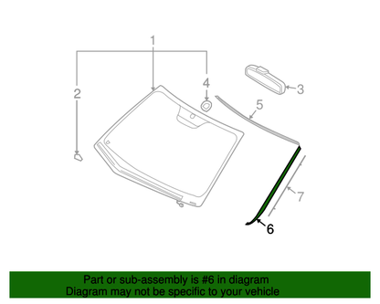 GENUINE Windshield Pillar Molding RIGHT for 09-12 Elantra Touring 861322L000