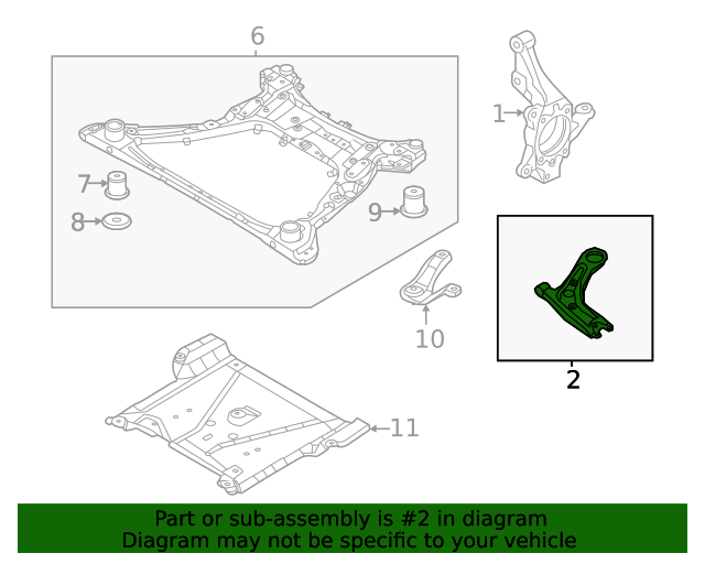 GENUINE Front Lower Control Arm LEFT for 22-23 Tucson 2023 Sportage 54500N9000