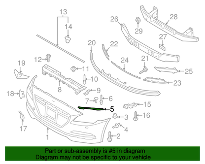 GENUINE Front Bumper Side Bracket LEFT LH for 2015-2017 G80 GENESIS 86555B1000