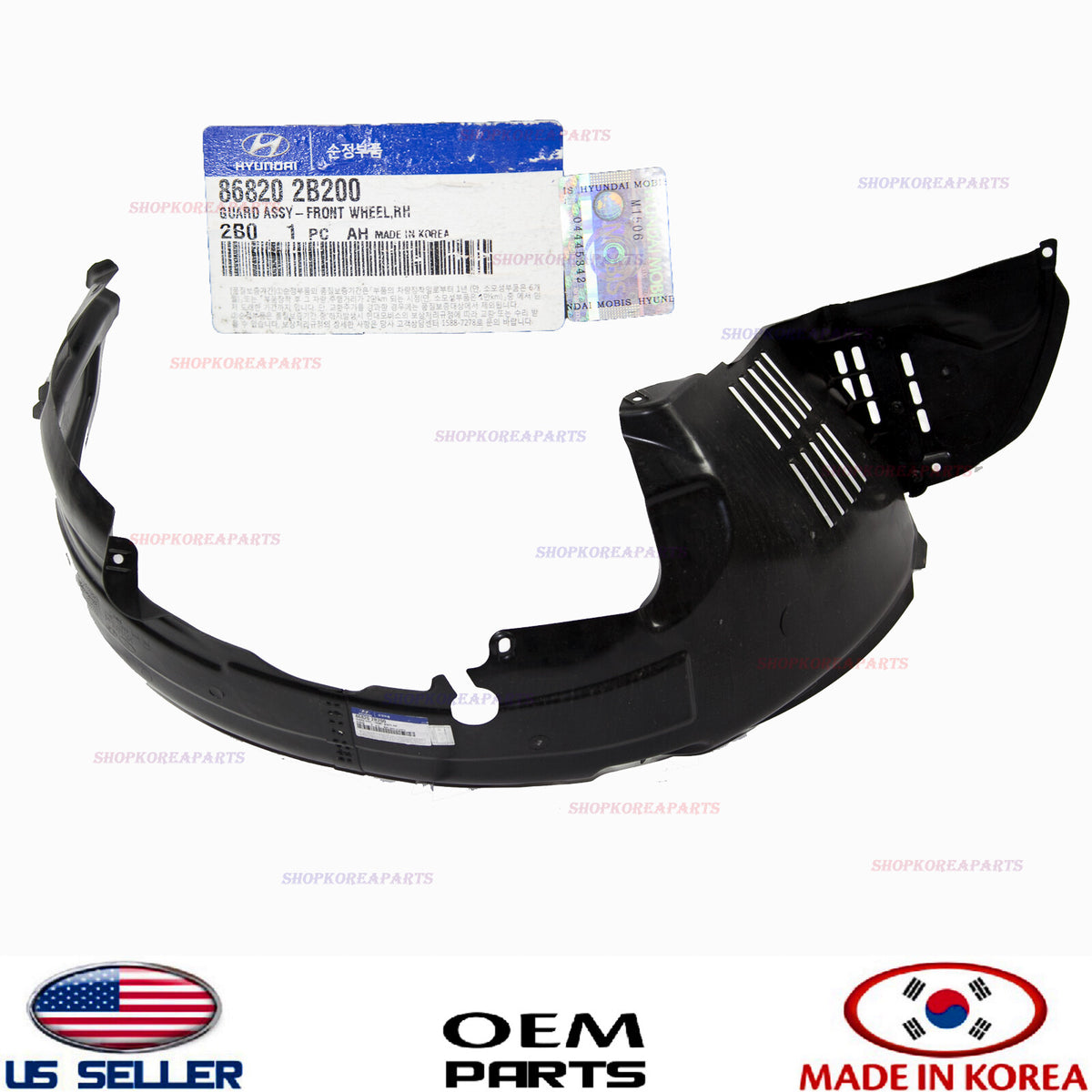 Genuine Front Fender Liner Right Passenger Side OEM HYUNDAI SANTA FE 2010-2012