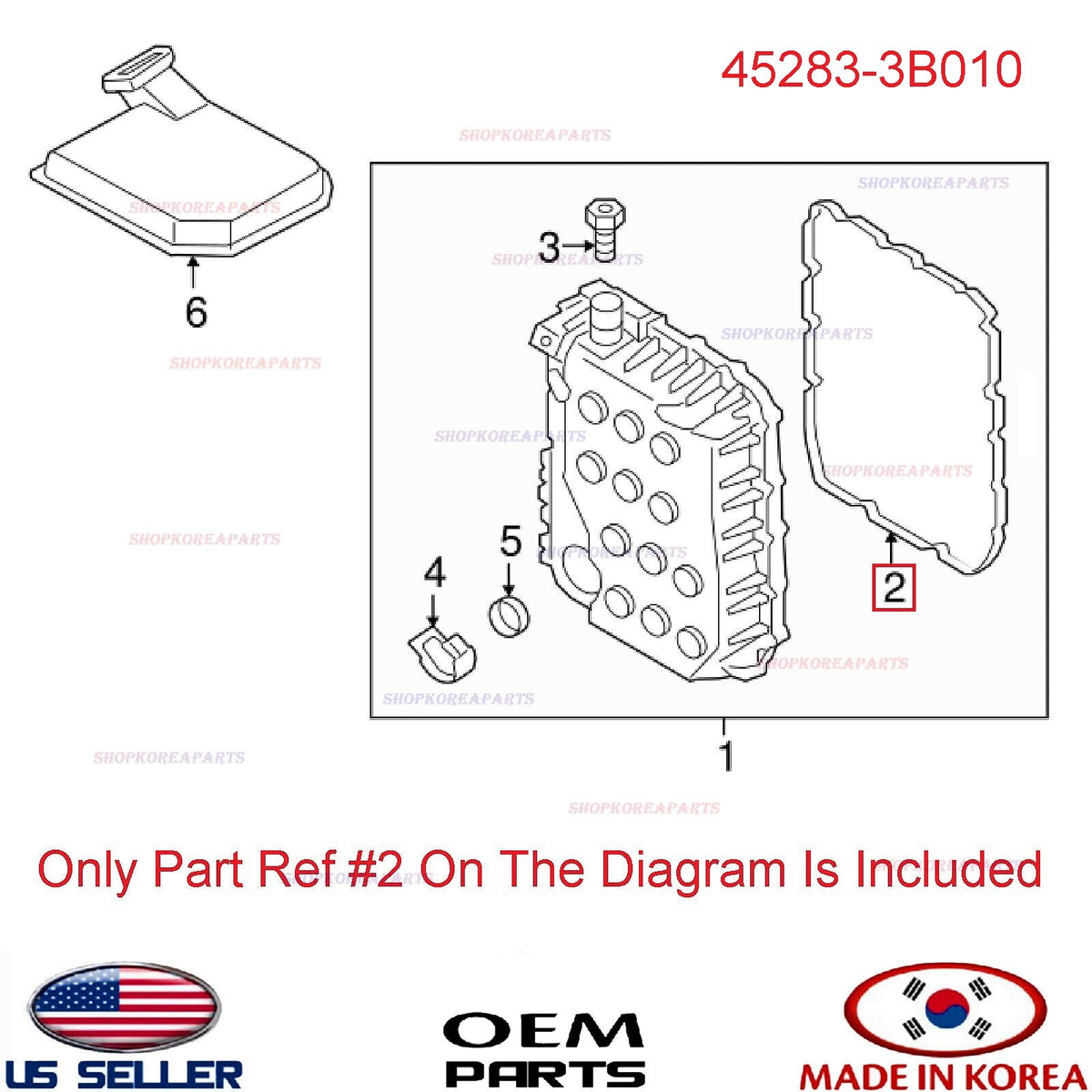 Genuine Automatic Transmission Oil Pan Gasket OEM HYUNDAI KIA *See Compatibility
