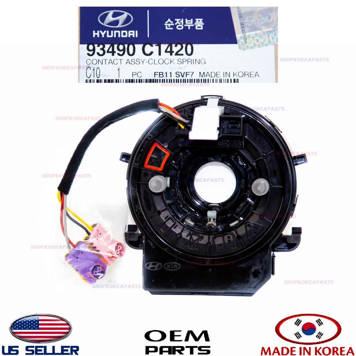 Genuine Clock Spring Wiring Contact Module OEM Sonata 2018-2019 w/ Heated