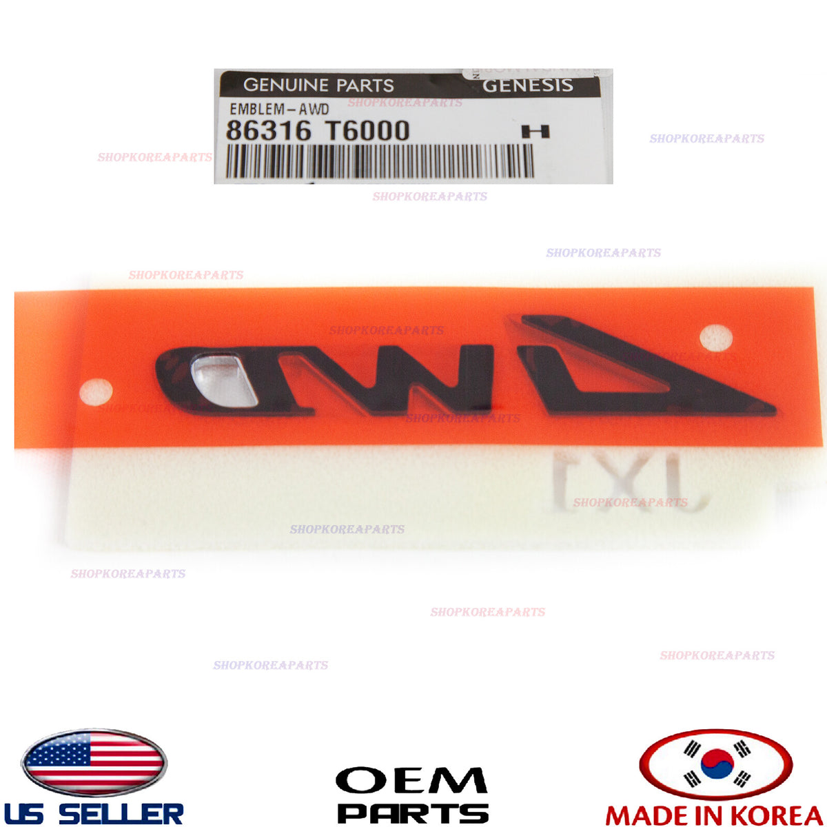 Genuine Rear Trunk Emblem AVD Logo Nameplate ⭐OEM⭐ GENESIS GV80 2021-2023