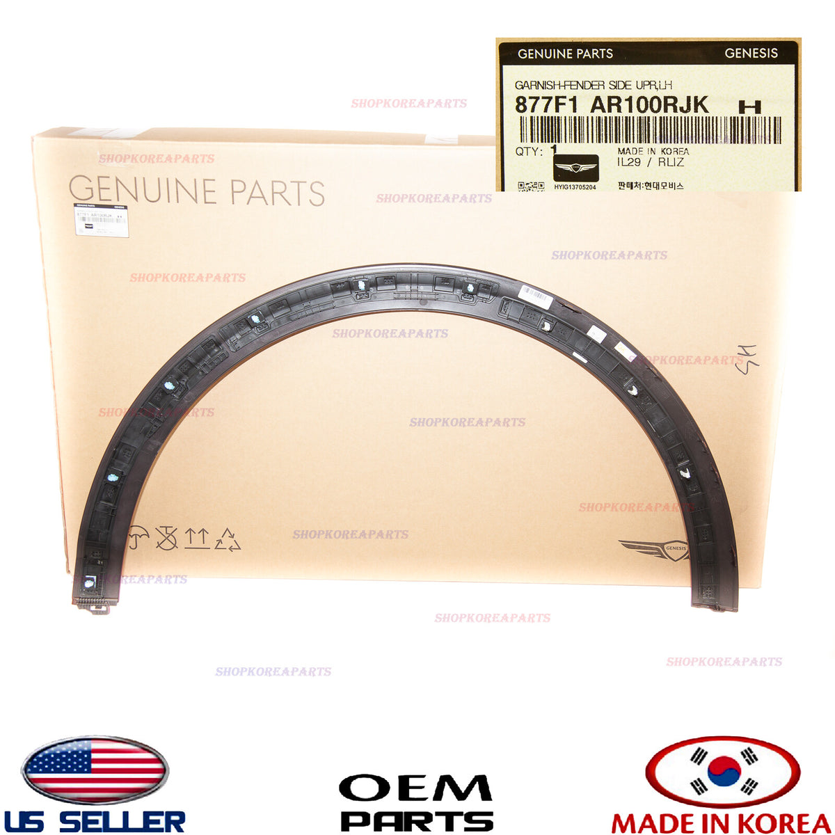 Genuine Front Fender Wheel Molding LEFT Driver Side OEM GV70 Sport 2022-2024